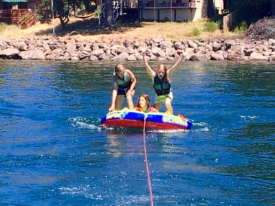 Tubing at St. Andrews Lake Almanor Summer Camp
