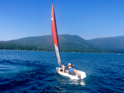 Sailing on Lake Almanor at Choir Camp